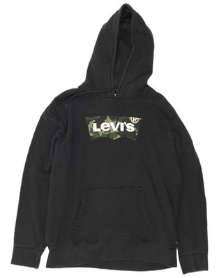 Levi's Herren Graphic Hoodie Pullover XL Schwarz Baumwolle FB39