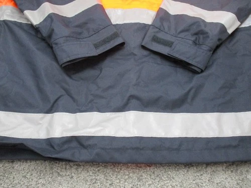 Bisley Tradie Jacket Large Long Sleeve Orange Blue Wet Weather Wear Zip Up image 15