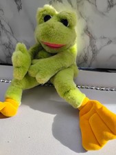 Frog Hand Puppet Plush Stuffed Animal 1991 GUND Vintage Froggy Fun Kids Play