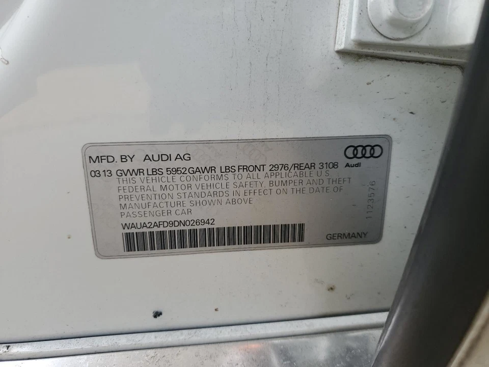 Speedometer Cluster 180 MPH With Adaptive Cruise Fits 13-14 AUDI A8 2561901 - Image 2 of 4