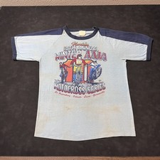 Vintage 70s Honda Shirt Motorcycle Dirt Bike Race Promo Ad AMA Motocross Burnout