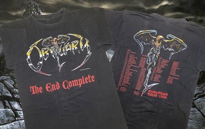 NEW Obituary The End Complete European Tour 1992 T-Shirt S-5XL Fanmade