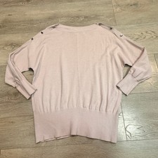 Gap Combed Cotton Boat Crew Neck Button Shoulder Sweater Medium M