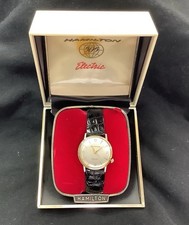 Orologio da polso e cassa uomo elettrico Hamilton 505 oro massiccio 10k 1964 vintage