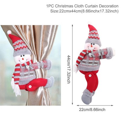 Weihnachtsvorhang Schnallen Puppe Dekorationen für Festtage Geschenk