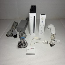 Nintendo Wii Video Game Console Working With Cables, 1 Controller. Read