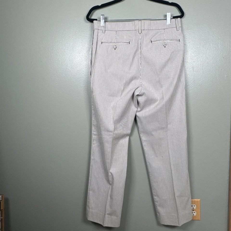 Pantalones modernos de diversión 100 % algodón a rayas para hombre talla 32 se siente como Seersucker Foto 2 de 4