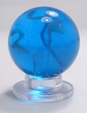 975 Vintage Vitro Agate Windex Blue Caged Cats Eye Shooter Marble.