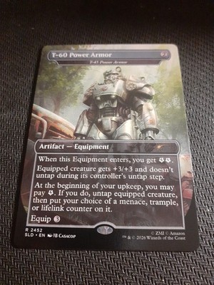MTG Magic The Gathering T-60 Power Armor SLD Rare Secret Lair Fallout