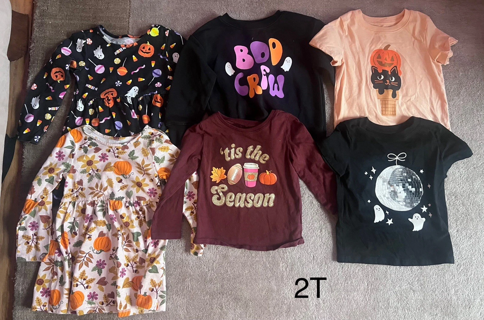 Baby Girl 2T Halloween Fall Clothing Lot Tops Dresses Leggings Hoodie Set
Opens in a new window or t