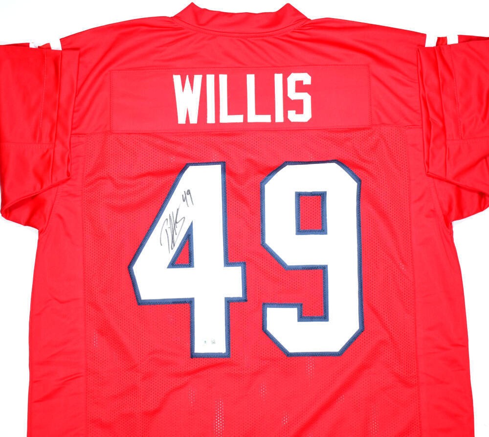 Patrick Willis Autographed Signed Ole Miss Rebels Red College Style Jersey - Beckett W Hologram *Black 