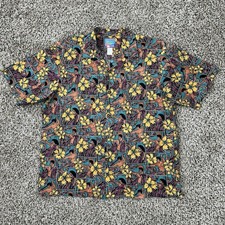 Reyn Spooner Hawaiian Shirt Mens XL Joe Kealuha s Floral Hibiscus Tropical Print