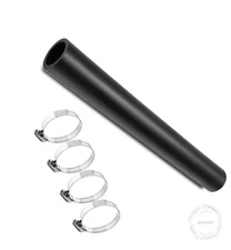 2" ID Gasoline Fuel Filler Neck Hose with 4 Clamps 15 7/8" Straight Gas Tank Hos