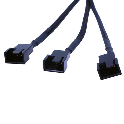 Copper Molex 4 Way 3Pin/4Pin Computer Power Fan Splitter Adapter Cable 12V A _ou - Photo 3/5