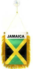 Mini banner flag pennant window mirror cars country banner jamaica jamaican 100D