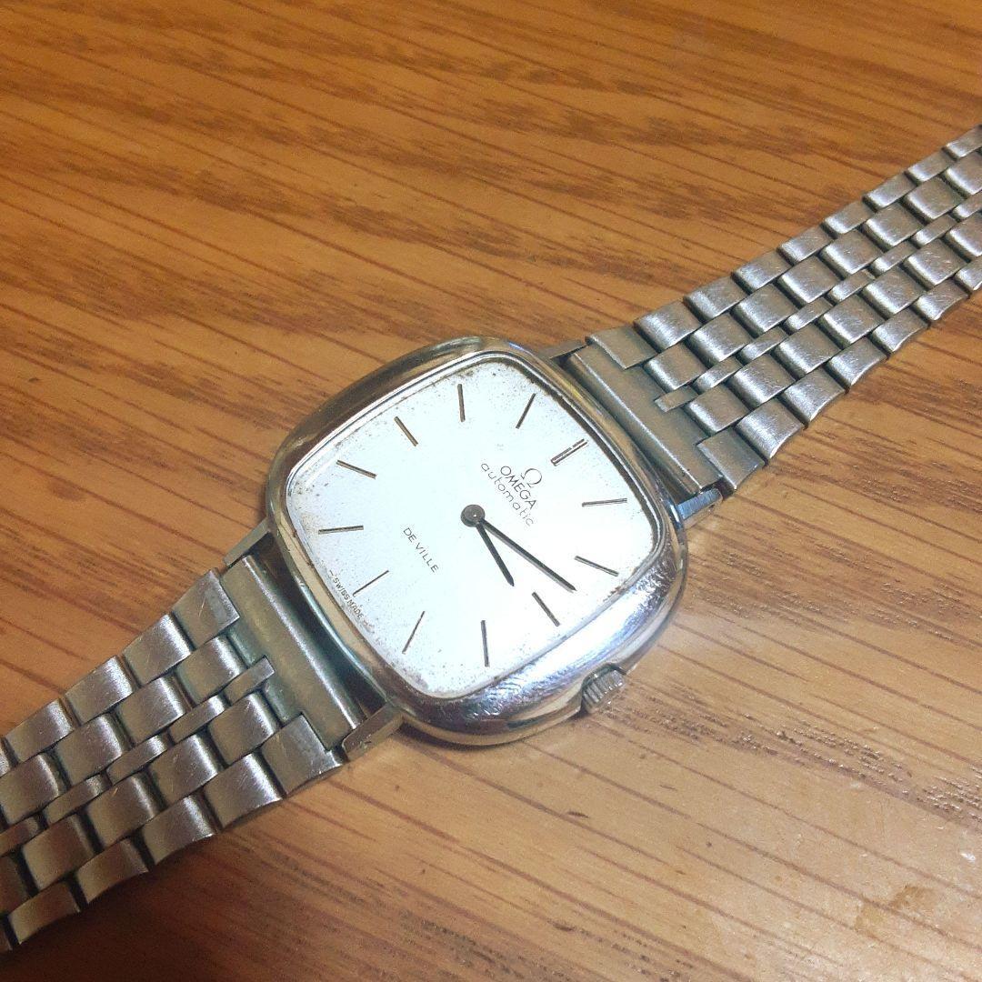 Omega De Ville Vintage Silver Square Automatic Mens Watch Omega De Ville Vintage Silver Square Automatic Mens Watch