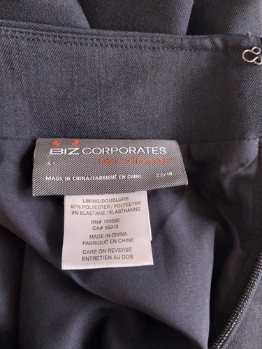 BIZ CORPORATES Womens Navy Blue Pencil Skirt Knee Length Size 22 BRAND NEW - Picture 2 of 12