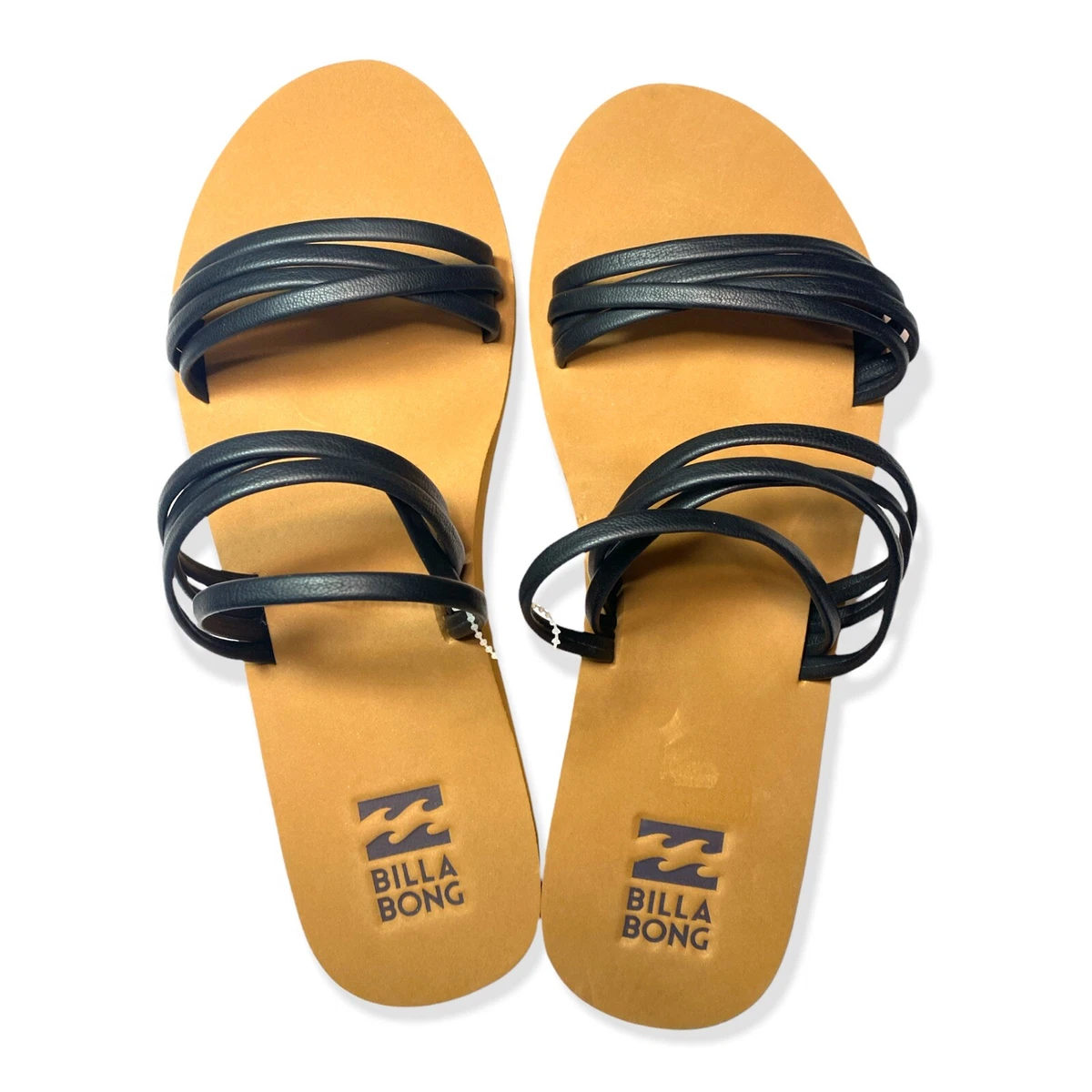 NEW BILLABONG Women s Cancun Black Strap Slides Sandals 6.5 eBay