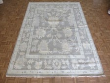 8'10 x 12 Hand Knotted Ivory Modern Oushak Oriental Rug G15686