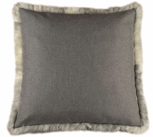 EXKLUSIVES LAMMFELL BODENKISSEN GRAU NATUR 80 x 80 cm SITZKISSEN KURZWOLLIG - Bild 5 von 5