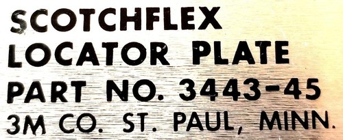 Scotchflex Deanco 3443-45 Locator Plate 3M - Picture 2 of 2