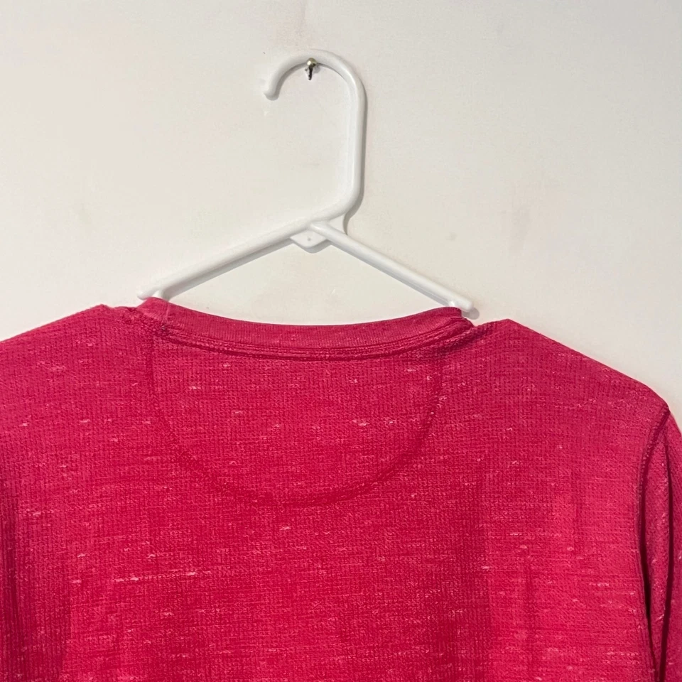 Faded Glory Boys Waffle Knit Thermal T-Shirt Size L (10/12) Red Long Sleeve - Image 4 of 4