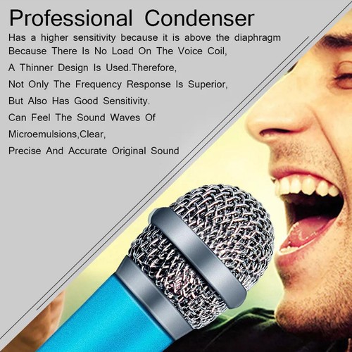 Mini Condenser Microphone Phone Karaoke Mic with Stand ц For iPhone σα ю/ X4S3 - Afbeelding 11 van 15