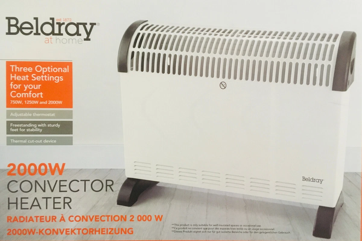 Beldray/Fine Adjustable Thermostat Heaters 500, 650, 1000,1200,1500,  2000,3000W | eBay