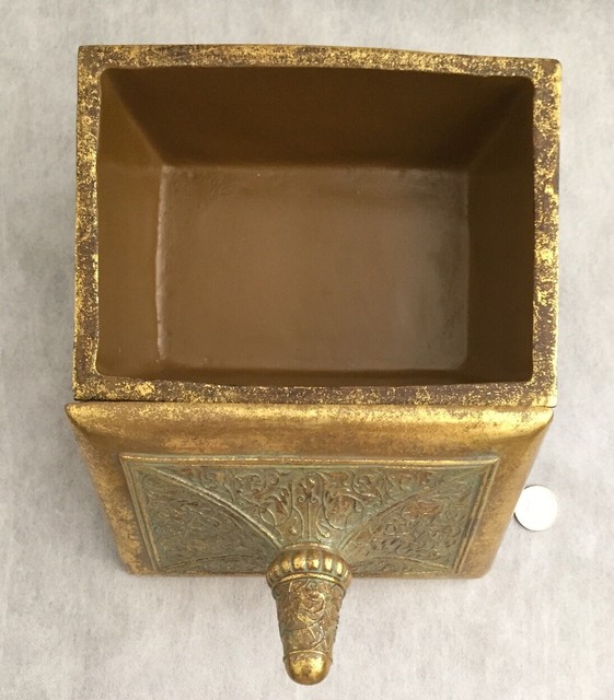 Decorative Gold Resin Box With Lid eBay