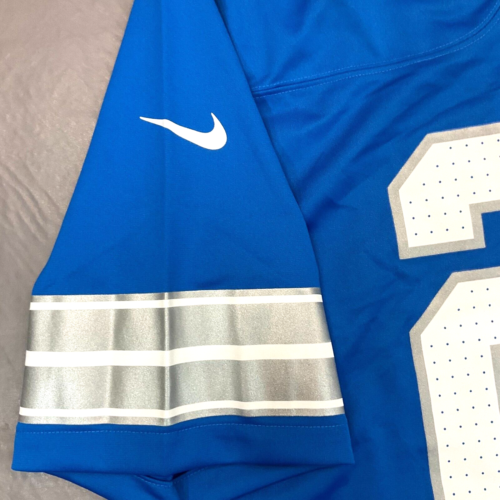 New Nike Barry Sanders Detroit Lions Blue NFL Game Jersey Men's Sz 2XL $130 - Picture 6 of 13