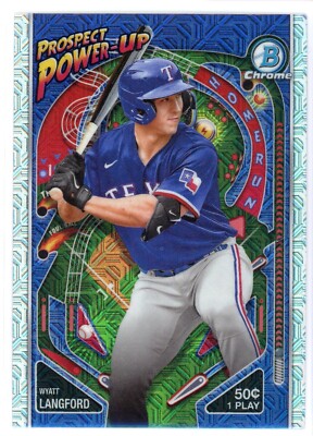 2024 Bowman Chrome WYATT LANGFORD Mega Box Mojo Refractor Prospect Power Up