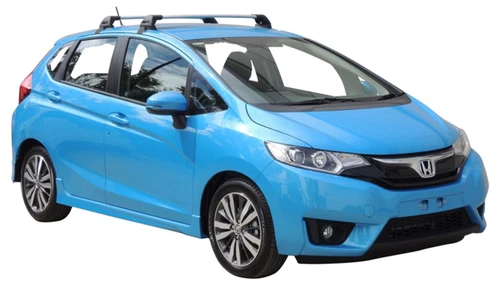 2xSILVER Roof racks for Honda Jazz Aug 2014 - 2020 / Aerodynamic Cross bar - Picture 3 of 3
