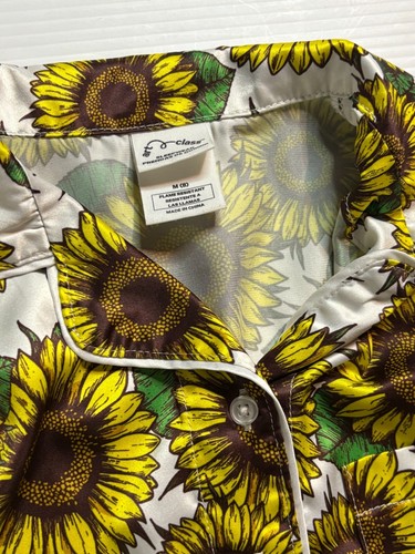 Art Class by Target Sunflower Satin Pajama Set Shorts Sleepshirt Girls Medium 8 - Picture 5 of 5