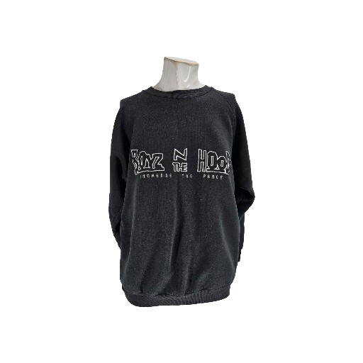 Boyz N The Hood Men's Sweatshirt 1990s Black Spellout Cotton