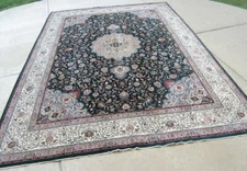 Exceptional Vintage Fine Hand Woven Oriental Rug Carpet 9x12 High KPSI 378