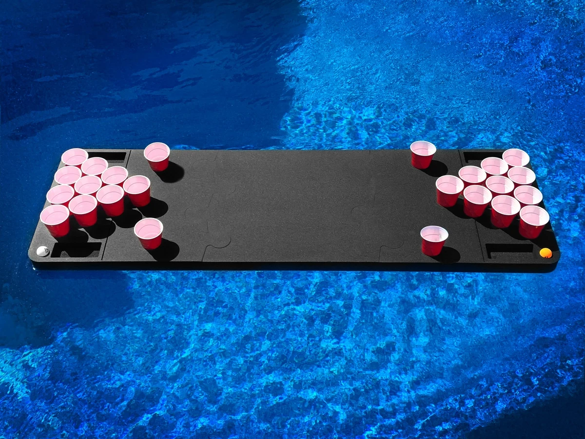 Floating Pool Beer Pong Table Party Durable Black Foam Deflation-Proof 6  Feet