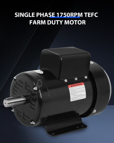 Motor eléctrico de 3 hp motor monofásico de servicio agrícola 184T 1750 rpm TEFC 115/230V - Imagen 2 de 7