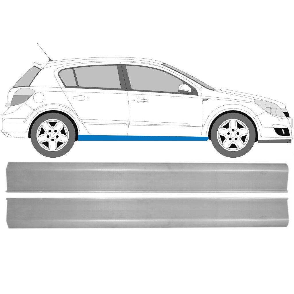 VAUXHALL OPEL ASTRA H 2003-2012 SILL REPAIR PANEL ROCKER PANEL BOTTOM / PAIR