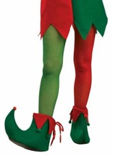 Red and Green Elf Tights Womens