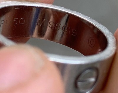 Cartier ラブリング サイズ50 Cartier Platinum Love Ring Size 50 , Wide Size 5.5MM | eBay
