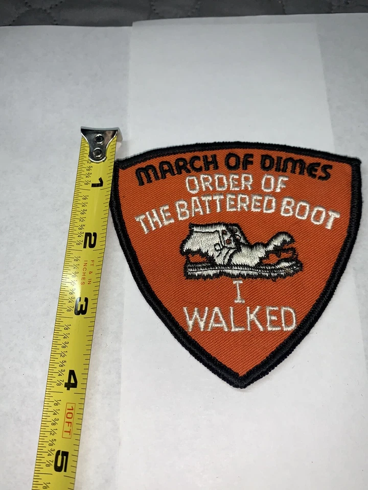 Order Of The Battered Boot I Walked 20 Miles March Of Dimes Sew-On Patch - Image 3 of 4