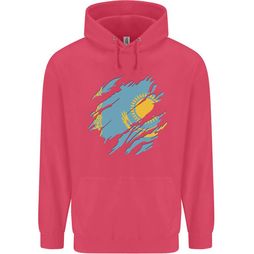 Torn Kazakhstan Flag Kazakh Day Football Childrens Kids Hoodie - Picture 44 of 88