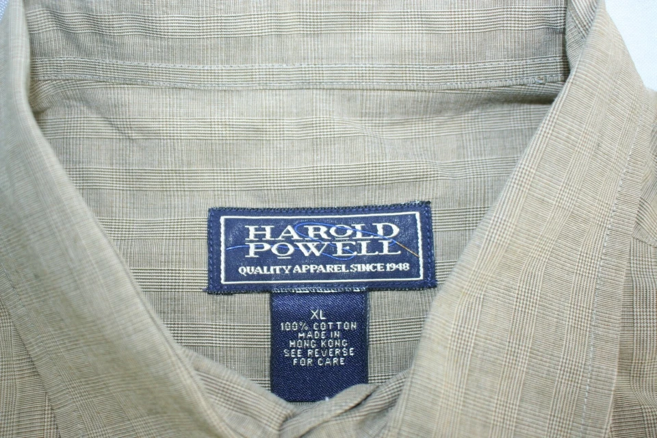 Camisa informal de negocios de algodón manga larga Harold Powell para hombre XL Foto 2 de 3