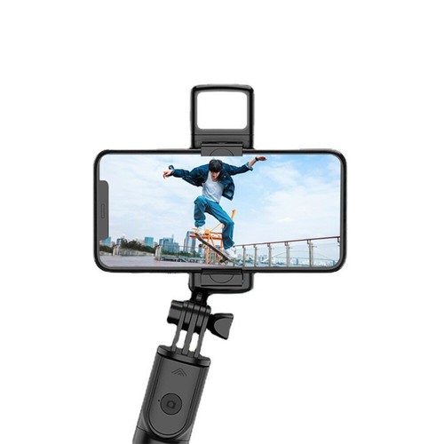 Bluetooth 4.2 Mobile Selfie Stick Stativ mit LED Füllleuchte für iPhone Samsung - Bild 15 von 15