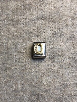 Nomination Big  Q  mit Zirkonia,      Stahl/ 750/000 Gold
