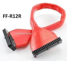 12inch 34-Pin Round IDC Floppy 1-Drive/Device Red Cable, CablesOnline FF-R12R