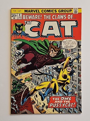 BEWARE THE CLAWS OF THE CAT #2 The Owl and The Pussy Cat Marvel Comics 1973