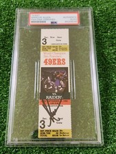 1982 Marcus Allen NFL Debut Ticket Signed Raider 49ers 9/12/82