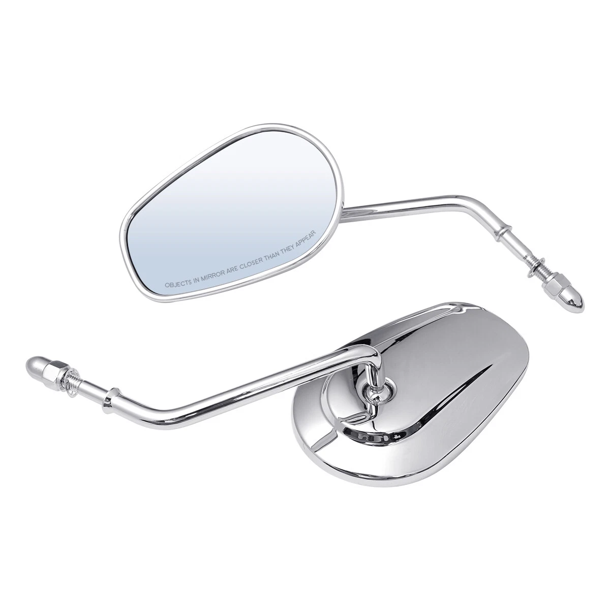 Chrome Rear View Mirrors Fit For Harley Sportster XL 883 1200 Touring Road Glide