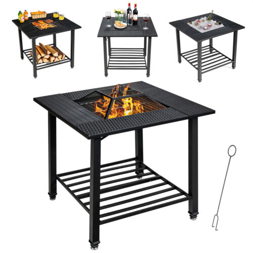 Cooking Bbq Grate, Square Fire Pit Wood Grate